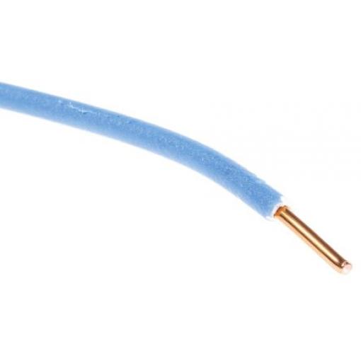 Zapojovací vodič, řada: H07V-U plocha průřezu 1.5 mm², typ kabelu: Pevné, typ kabelu: 6491X, prameny vodičů: 1, Modrá,