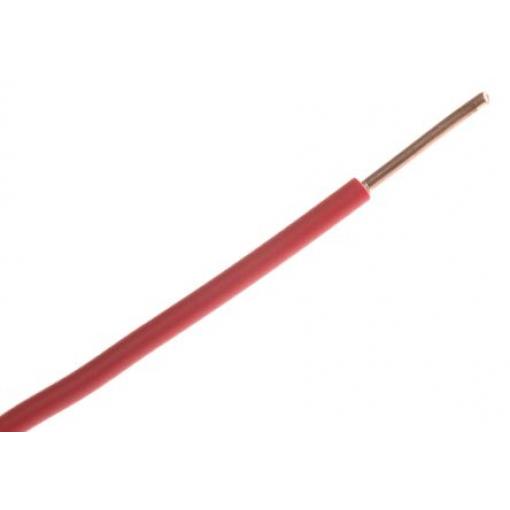 Zapojovací vodič, řada: H07V-U plocha průřezu 2.5 mm², typ kabelu: Pevné, typ kabelu: 6491X, prameny vodičů: 1, Červená,