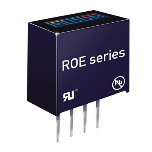 Recom Měnič DC/DC ROE, výstup: 12 V dc 1 kV dc, Vin 5.5V dc 84 mA 1 W -40 °C 85 °C Průchozí otvor