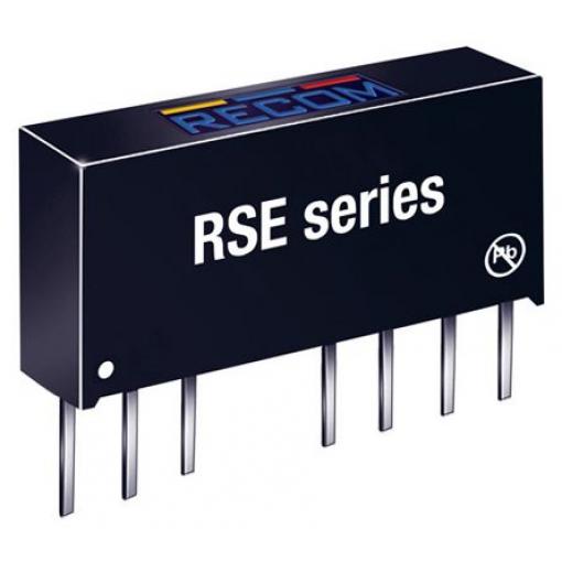 Recom Měnič DC/DC RSE, výstup: 5 V dc 2 kV dc, Vin 9V dc 400 mA, Vin 4.5V 2 W -40 °C 75 °C Průchozí otvor