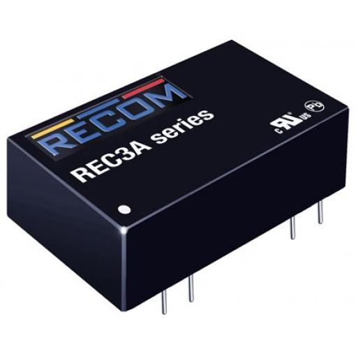 Recom Měnič DC/DC REC3A, výstup: 5 V dc 2 kV dc, Vin 36V dc 600 mA, Vin 18V 3 W -40 °C 85 °C Průchozí otvor
