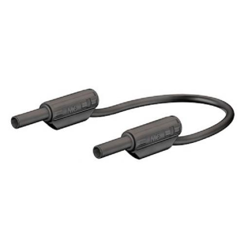 Staubli Zkušební kabel s konektorem, Černá 10A, délka kabelů: 1 m, 600 V, Polyvinylchlorid, úroveň kategorie: CAT 0, CAT