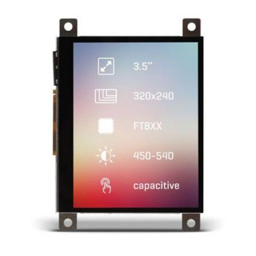 MIKROE-2163 3.5 in Dotykový displej 320 x 240 pixelů podsvícení LED MikroElektronika Kapacitní
