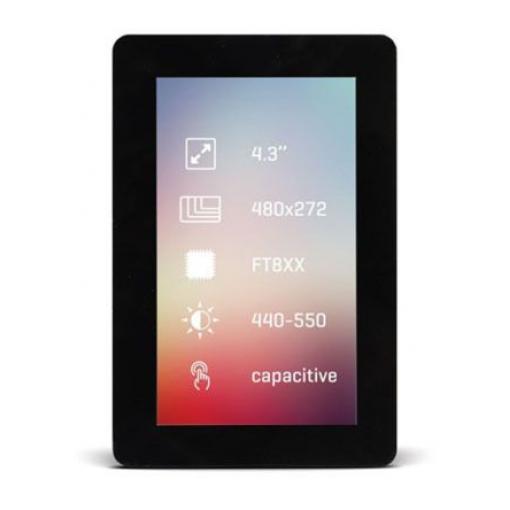 MIKROE-2168 4.3 in Dotykový displej 480 x 272 pixelů podsvícení LED MikroElektronika Kapacitní