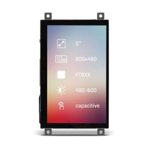MIKROE-2171 5 in Dotykový displej 800 x 480 pixelů podsvícení LED MikroElektronika Kapacitní