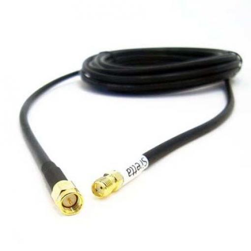 Koaxiální kabel, řada: SMA LLC200A, Černá Polyvinylchlorid, vnější průměr: 5 mm OD 3 m 50 Ω Siretta S koncovkou