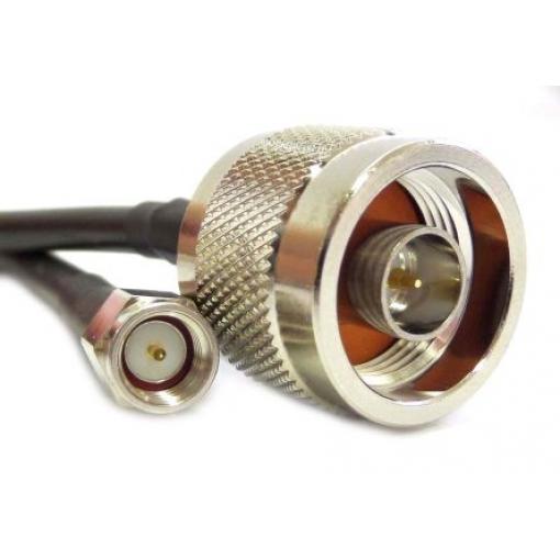 Koaxiální kabel, řada: N Type, SMA LLC200A, Černá Polyvinylchlorid, vnější průměr: 5 mm OD 30 m 50 Ω Siretta S koncovkou