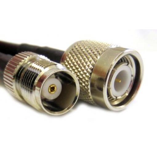 Koaxiální kabel, řada: TNC LLC200A, Černá Polyvinylchlorid, vnější průměr: 5 mm OD 25 m 50 Ω Siretta S koncovkou