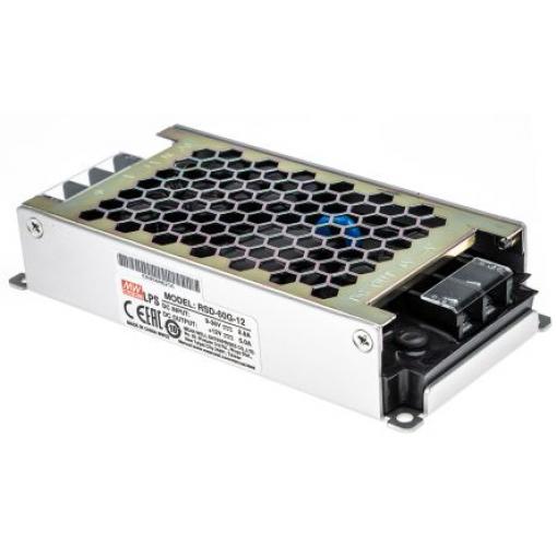 MEAN WELL Měnič DC/DC RSD-60, výstup: 12 V dc 4 kV dc, Vin 36V dc 5 A, Vin 9V 70 °C 70 °C Montáž na rám