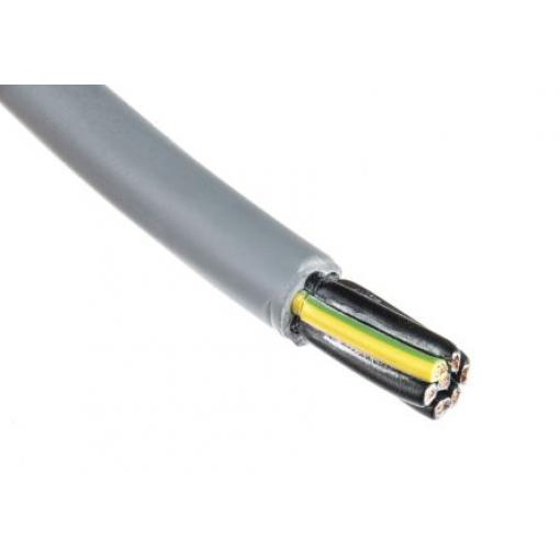 Ovládací kabel 7žilový plocha průřezu 1.5 mm² 15 AWG, 500V Nestíněný Bez halogenů plášť, Šedá, vnější průměr: 8.9 mm