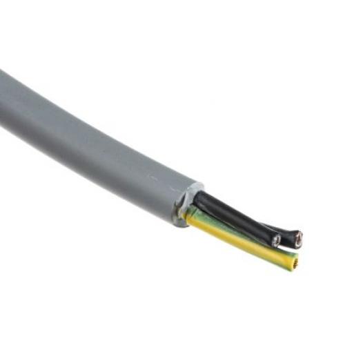 Ovládací kabel 3žilový plocha průřezu 0.75 mm² 18 AWG, 500V Nestíněný Bez halogenů plášť, Šedá, vnější průměr: 5.7 mm