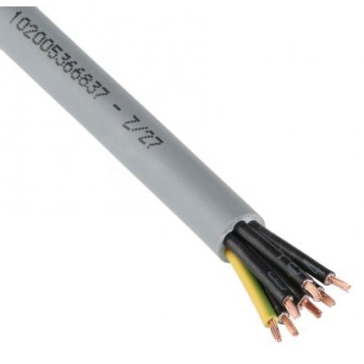 Ovládací kabel 7žilový plocha průřezu 0.75 mm² 18 AWG, 500V Nestíněný Bez halogenů plášť, Šedá, vnější průměr: 7.4 mm
