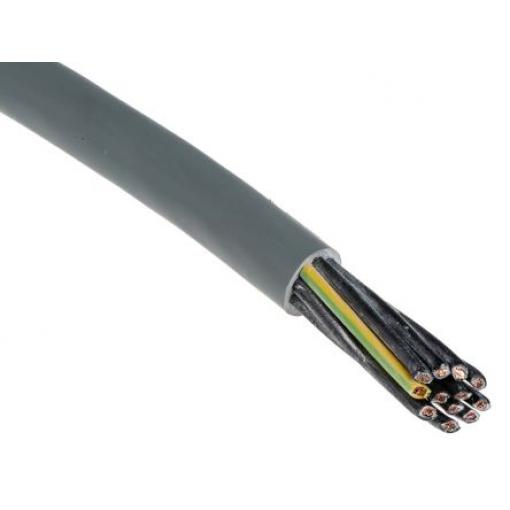Ovládací kabel 12žilový plocha průřezu 0.75 mm² 18 AWG, 500V Nestíněný Bez halogenů plášť, Šedá, vnější průměr: 9.9 mm