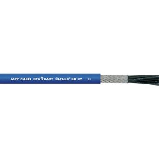 Ovládací kabel 4žilový plocha průřezu 0.75 mm² 18 AWG, 500V Stíněný Polyvinylchlorid plášť, Modrá, vnější průměr: 7 mm