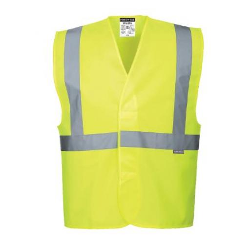 Reflexní vesta, SC: XXL až XXXL, Žlutá, Polyester 1 EN20471 třída 2