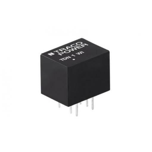 TRACOPOWER Měnič DC/DC TDN 1WI, výstup: 15 V dc 1.6 kV dc, Vin 75V dc 75 mA, Vin 18V 1 W -40 °C 90 °C Montáž na plošný
