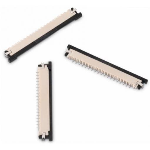 Wurth Elektronik Konektor FPC, řada: WR-FPC, počet kontaktů: 6, počet řad: 1, rozteč: 1 mm Vnitřní, orientace těla: