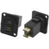 RS PRO Konektor USB, řada: CP30212MB, počet portů: 1portový, orientace těla: Rovný USB typu C, Panel