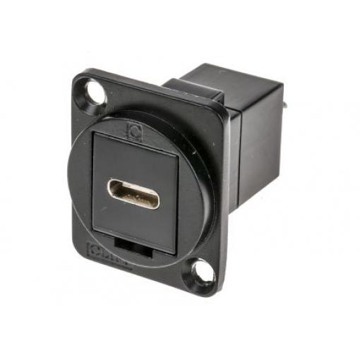 RS PRO Konektor USB, řada: CP30211MB, počet portů: 2portový, orientace těla: Rovný USB typu C, Panel