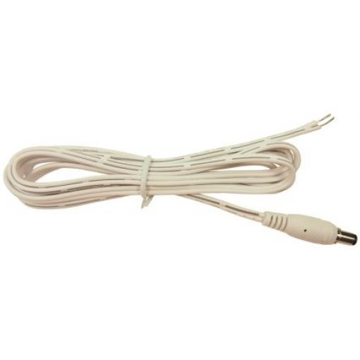 Napájecí šňůra 2 m, Černá, A: 2.5 mm DC zástrčka, B: Bez koncovky Polyvinylchlorid, 16 V RS PRO