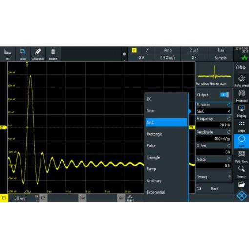 Software pro osciloskopy Generátor libovolné křivky RTB-B6, pro použití s: Digitální osciloskop RTB2000 Rohde & Schwarz