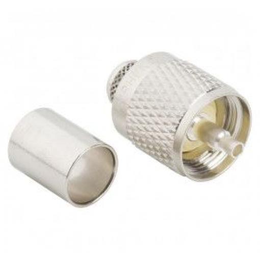 Amphenol RF Koaxiální konektor, řada: UHF Vnější, orientace těla: Rovný, Kabel Konektor UHF Krimpovací, 0.3GHz 165 °C