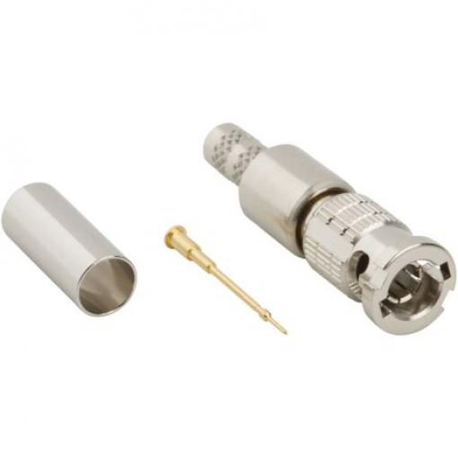 Amphenol RF Koaxiální konektor, řada: HD-BNC Vnější, 75 Ω, orientace těla: Rovný, Kabel Konektor HD-BNC Krimpovací, 4GHz
