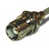 Konektor TNC, Samice, orientace těla: Rovný, Standardní, 50Ω, Kabelová montáž izolace pájenímBulkhead Fitting +165°C