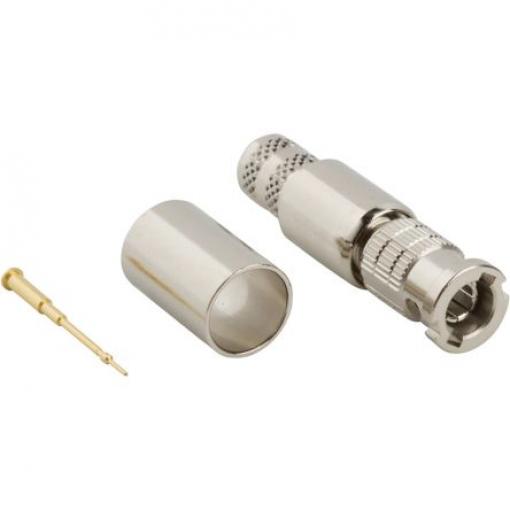Konektor BNC, řada: HD-BNC, Samec, 75Ωpřímý, Kabelová montáž izolace krimpováním, přepážka: Ne, 3GHz +165°C -65°C, typ