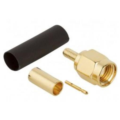 Amphenol RF Koaxiální konektor, řada: SMA Vnější, 50 Ω, orientace těla: Rovný, Kabel Konektor SMA Krimpovací, 12.4GHz