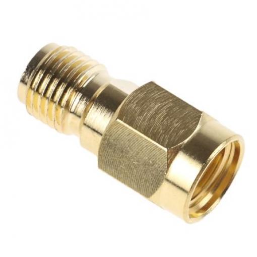 Amphenol RF Adaptér RF, orientace těla: Rovný, 50 Ω, 18GHz Vnitřní, typ kabelu: Koaxiální Vnější, obklad těla: Zlatá,