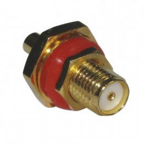 Konektor SMA, Samice, orientace těla: Rovný, Standardní, 50Ω, Montáž na panel izolace pájenímBulkhead Fitting +165°C