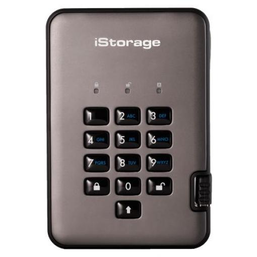Externí pevný disk, model: diskAshur PRO2 Externí AES-256 2 TB 197 iStorage SLC Autodestrukční 70 °C 0 °C