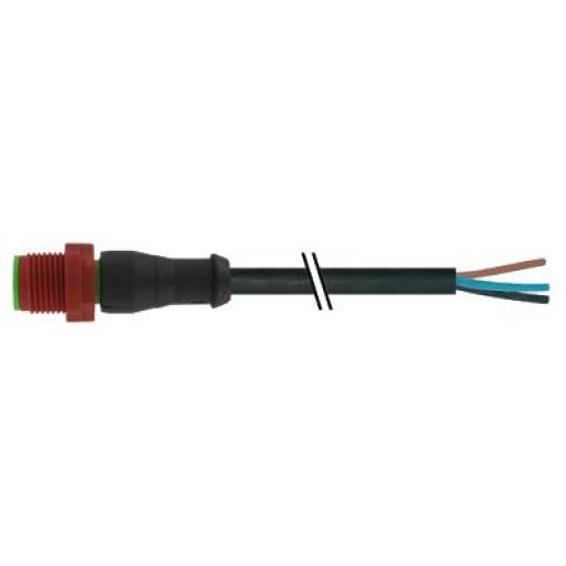 Napájecí kabel, A: Vnější, A: M12, Rovný 4, B: Bez koncovky, 630V ac/dc, IP65, IP67, řada: S-Coded Murrelektronik