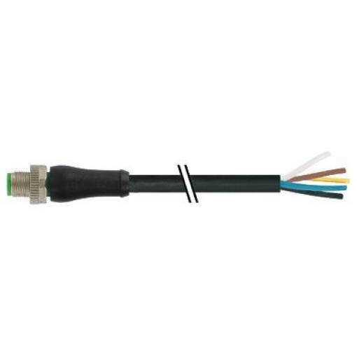 Napájecí kabel, A: Vnitřní, A: M12, Rovný 5, B: Bez koncovky, 63V ac/dc, IP65, IP67, řada: L-Coded Murrelektronik