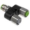 Adaptér pro kulaté konektory, počet kontaktů: 5, Kabel, velikost: M12 Murrelektronik Limited, orientace těla: T