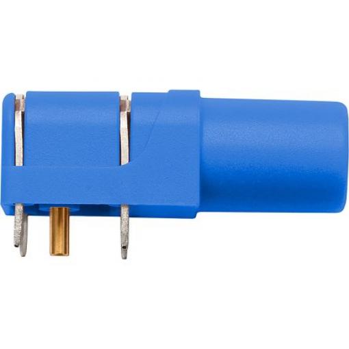 Schutzinger Zásuvka na banánky, 4 mm, 1000V, 24A, Modrá, Vnitřní Pájecí, délka: 33 mm, pokovení kontaktu: Zlatá Zásuvka