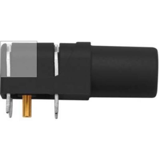 Schutzinger Zásuvka na banánky, 4 mm, 1000V, 24A, Černá, Vnitřní Pájecí, délka: 33 mm, pokovení kontaktu: Zlatá Zásuvka