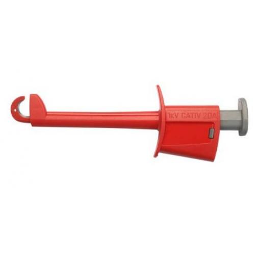 Schutzinger Háčková svorka, 19 mm, Červená Háčková svorka, 1 kV 20A, délka: 137 mm, materiál kontaktu: Niklovaný
