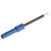 Schutzinger Testovací zásuvka, 4 mm, 600V, 1A, Modrá, Vnitřní Pájecí, materiál kontaktu: Ocel, délka: 78 mm, pokovení