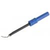 Schutzinger Testovací zásuvka, 4 mm, 600V, 1A, Modrá, Vnitřní Pájecí, materiál kontaktu: Ocel, délka: 78 mm, pokovení