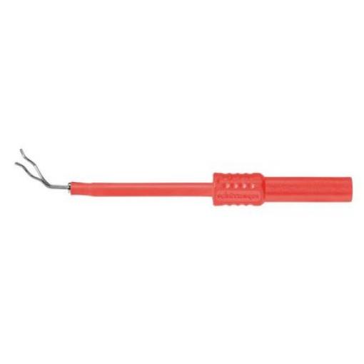 Schutzinger Testovací zásuvka, 4 mm, 600V, 1A, Červená, Vnitřní Pájecí, materiál kontaktu: Ocel, délka: 80 mm, pokovení