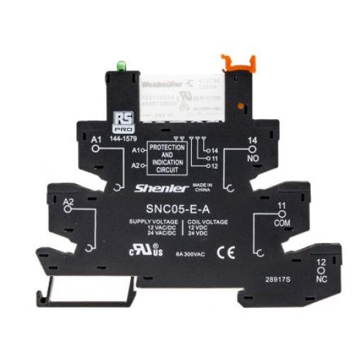 RS PRO Relé rozhraní 24 V ac/dc SPDT Lišta DIN RNC 8 A