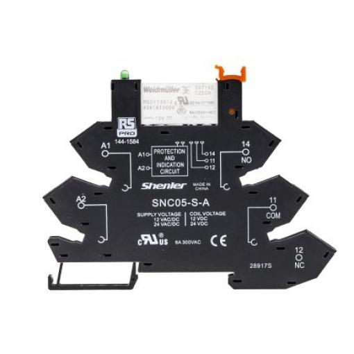 RS PRO Relé rozhraní 12 V ac/dc SPDT Lišta DIN RNC 8 A