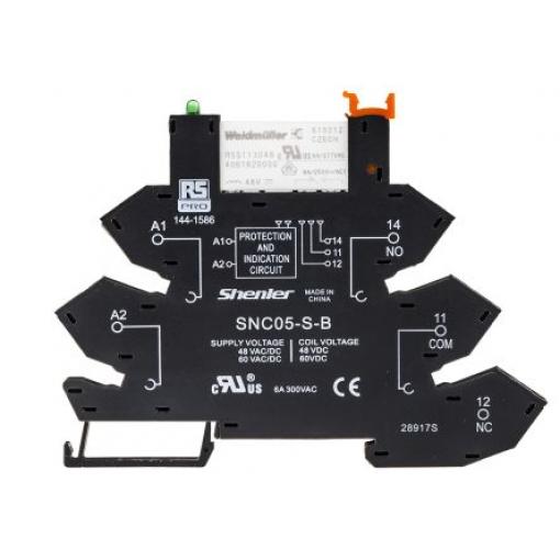 RS PRO Relé rozhraní 48 V ac/dc SPDT Lišta DIN RNC 8 A