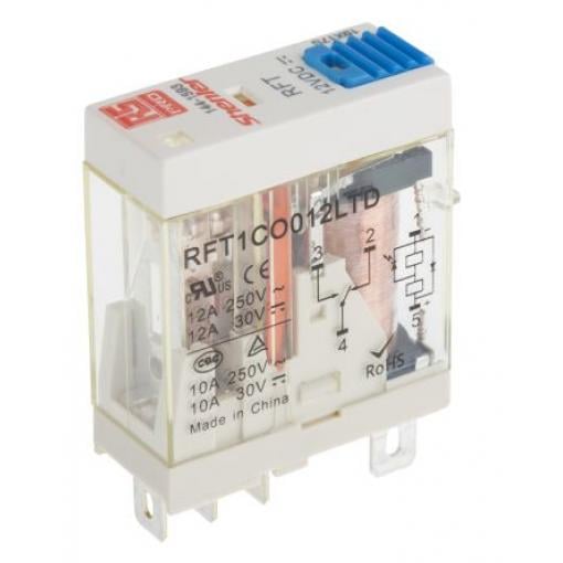 RS PRO Výkonové relé SPDT 12 A 12 V dc RFT
