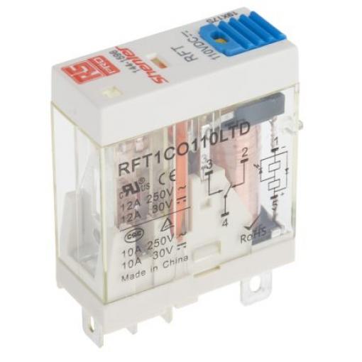 RS PRO Výkonové relé SPDT 12 A 110 V dc RFT