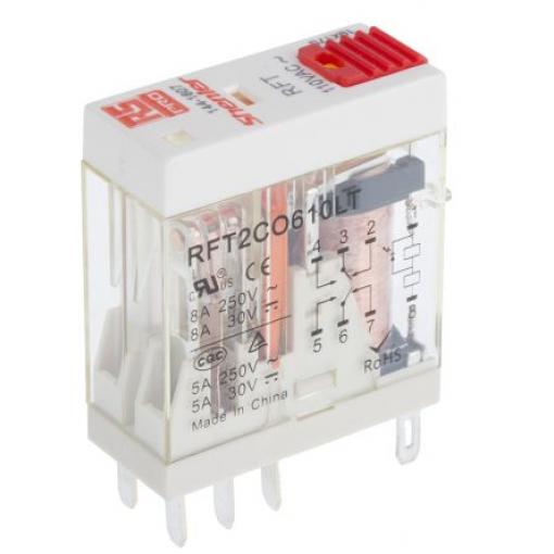 RS PRO Výkonové relé DPDT 8 A 110 V ac RFT