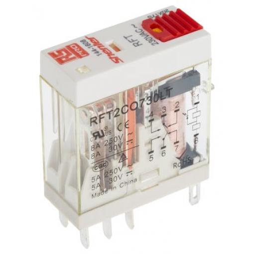 RS PRO Výkonové relé DPDT 8 A 230 V ac RFT