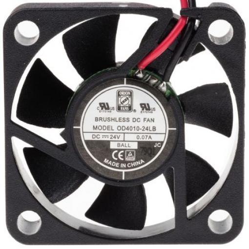 RS PRO Axiální ventilátor, řada: OD4010, průtok vzduchu: 8.5 m³/h 1.68 W 24 V dc 70 mA IP55 40 mm 40 mm 10.5 mm